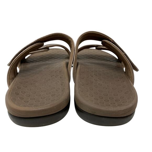 SOLD Vionic Shore Double Strap Comfort Slide Sandals Womens Size 10 Bronze - Picture 5 of 7